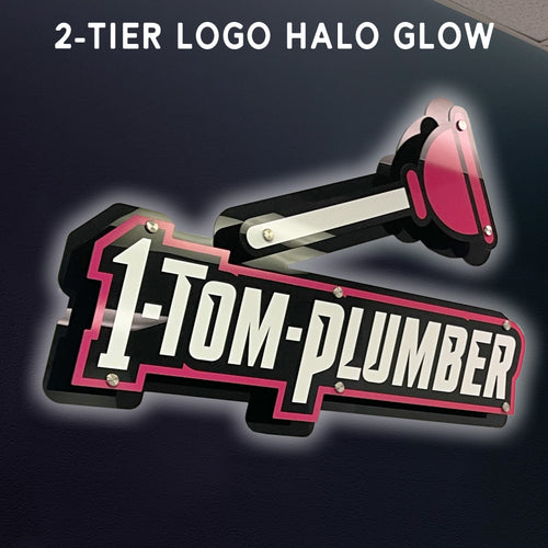 1-Tom-Plumber 2-Tier Acrylic Logo