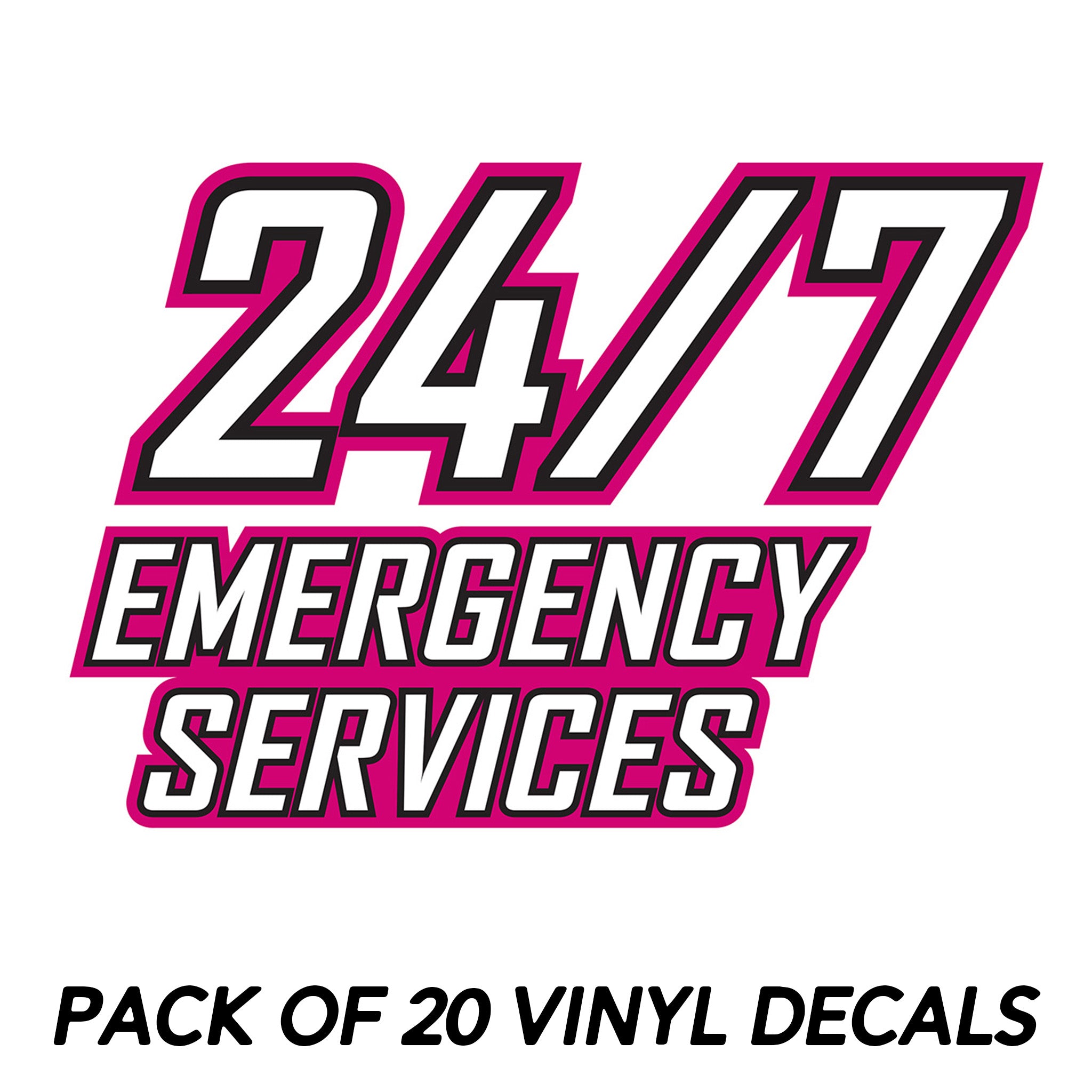 24/7 Emergency Service Decals