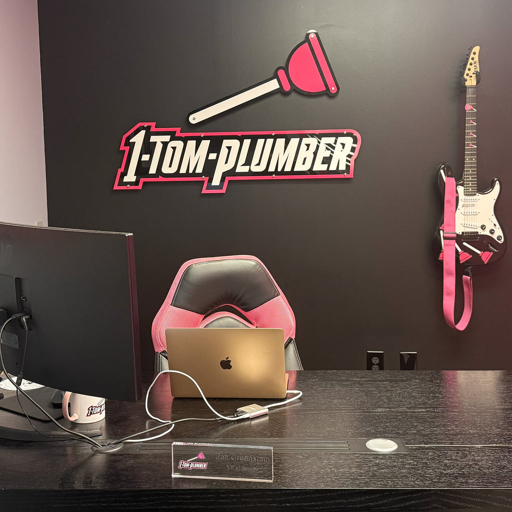 1-Tom-Plumber Single Tier Acrylic Logo
