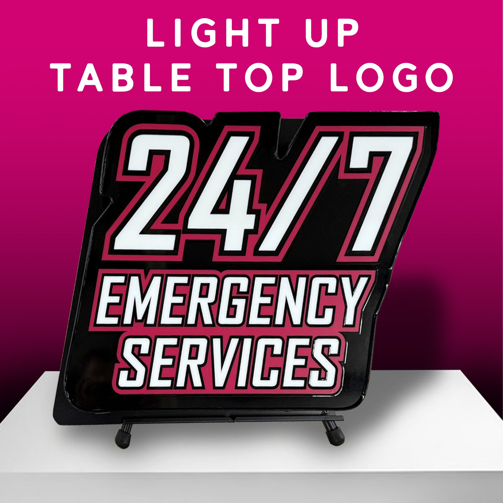 Light-Up Table-Top Logos