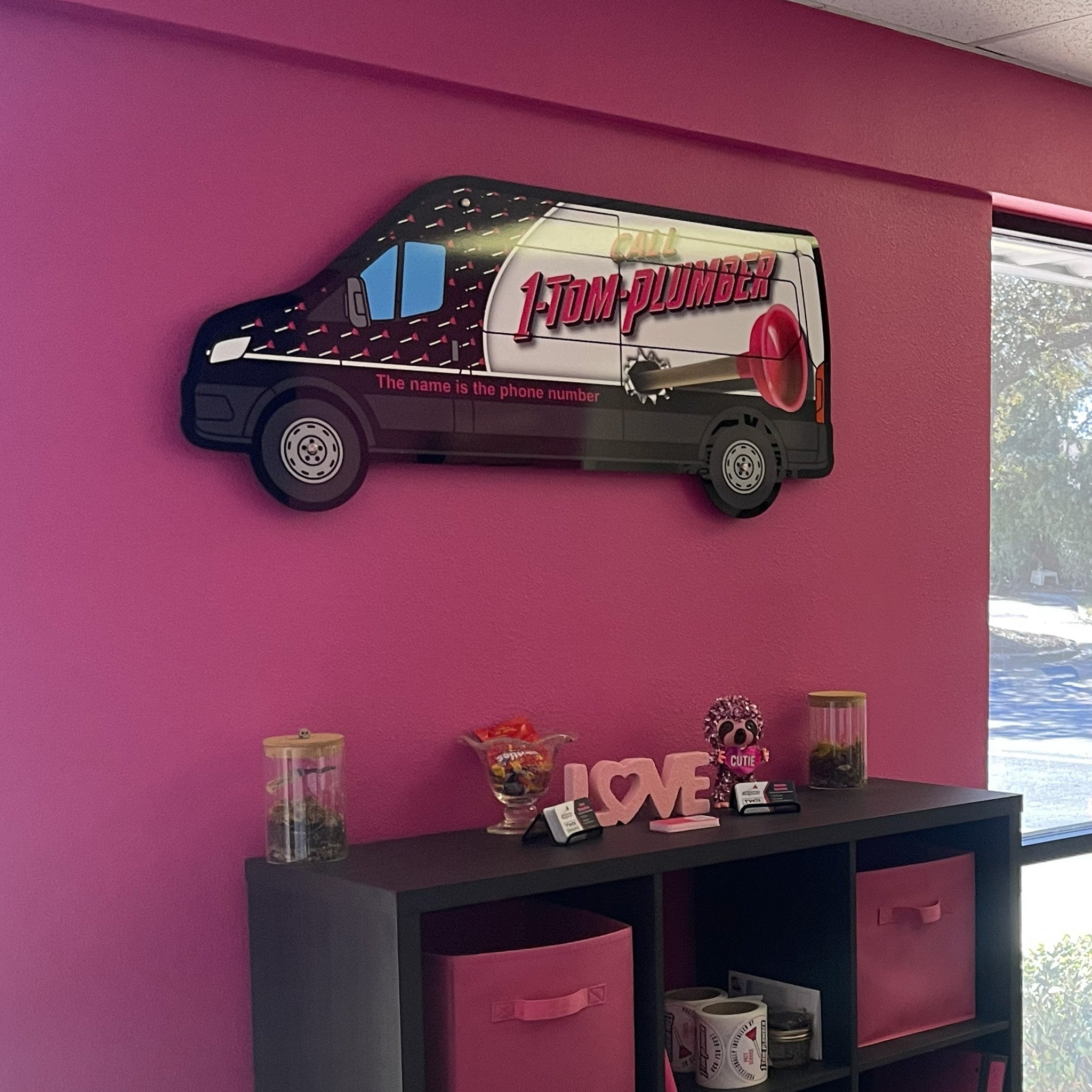 1-Tom-Plumber Acrylic Van Poster