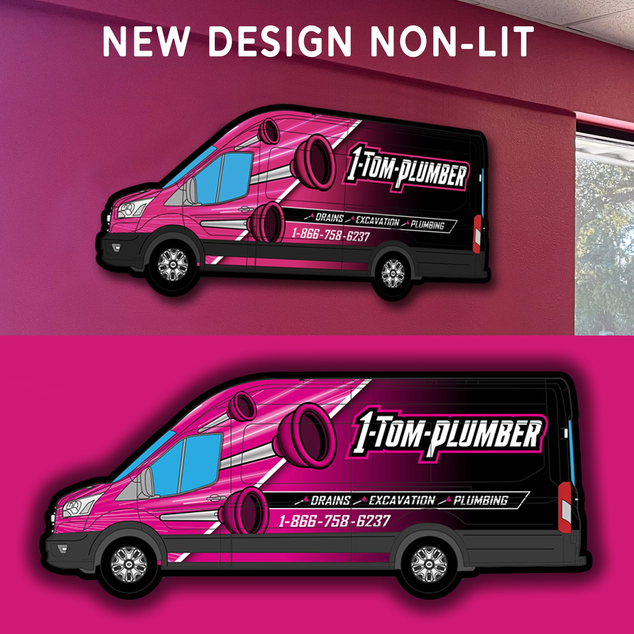 1-Tom-Plumber Acrylic Van Poster